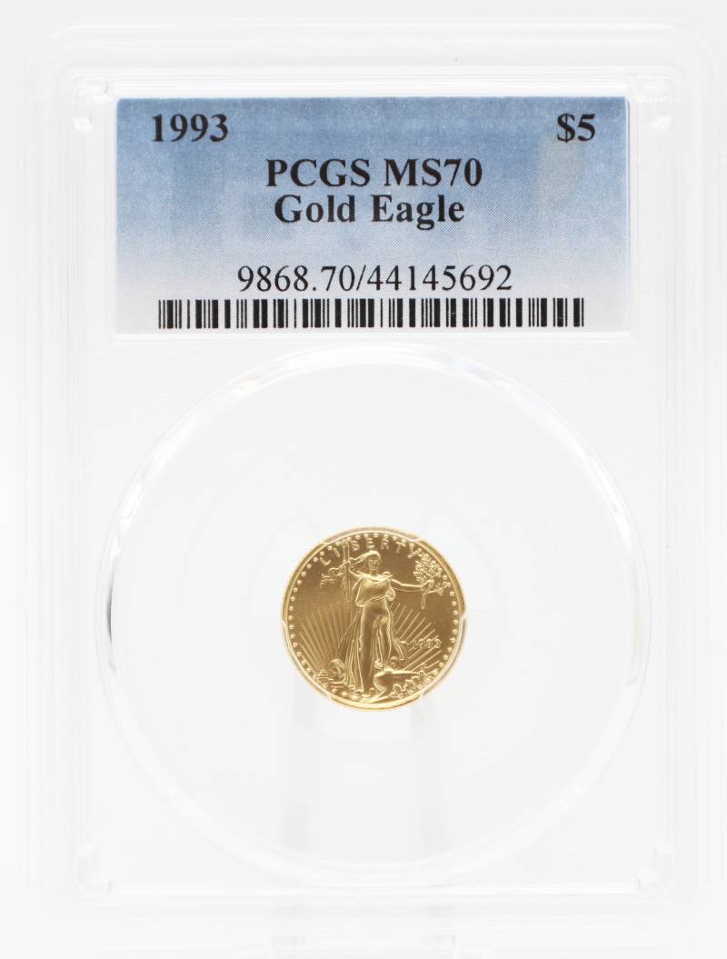 1993 PCGS MS70 $5 Gold American Eagle